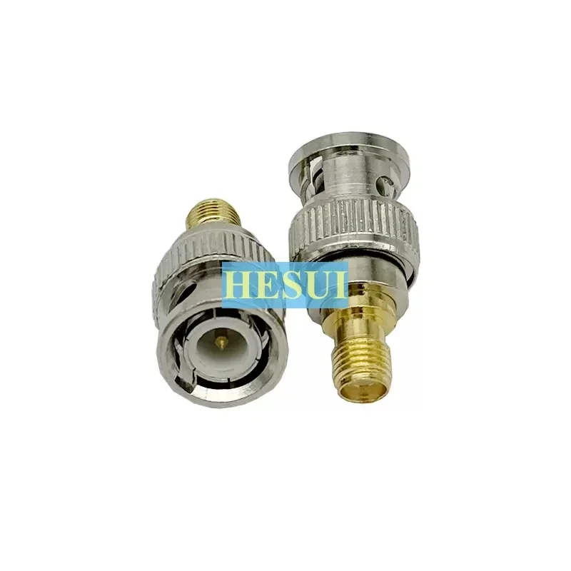 Pure copper adapter BNC male head turn SMA female head outer screw inner hole BNCJ-SMAK