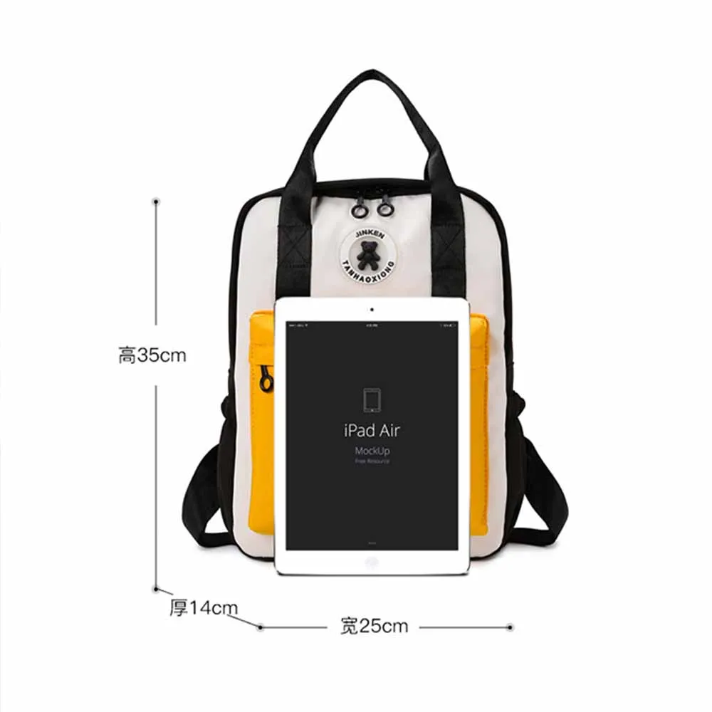 New Embroidered Women Lightweight Backpack,Personalized Custom Fashion Computer Bag,Large Capacity College Style Double Backpack