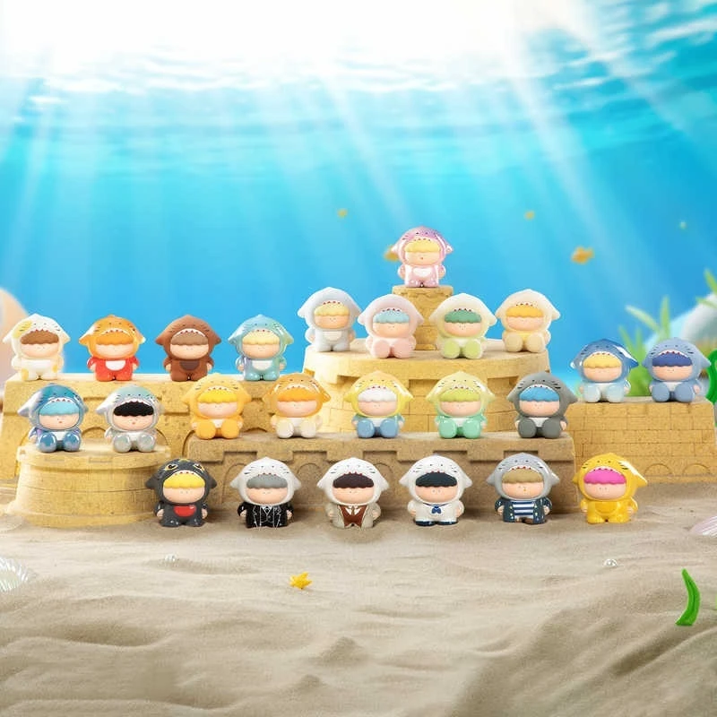 

Mini Sharki Blind Box Cute Grains Home Decoration Toys Trendy Collectible Figurines Soft Plush Material Lovely Playthings