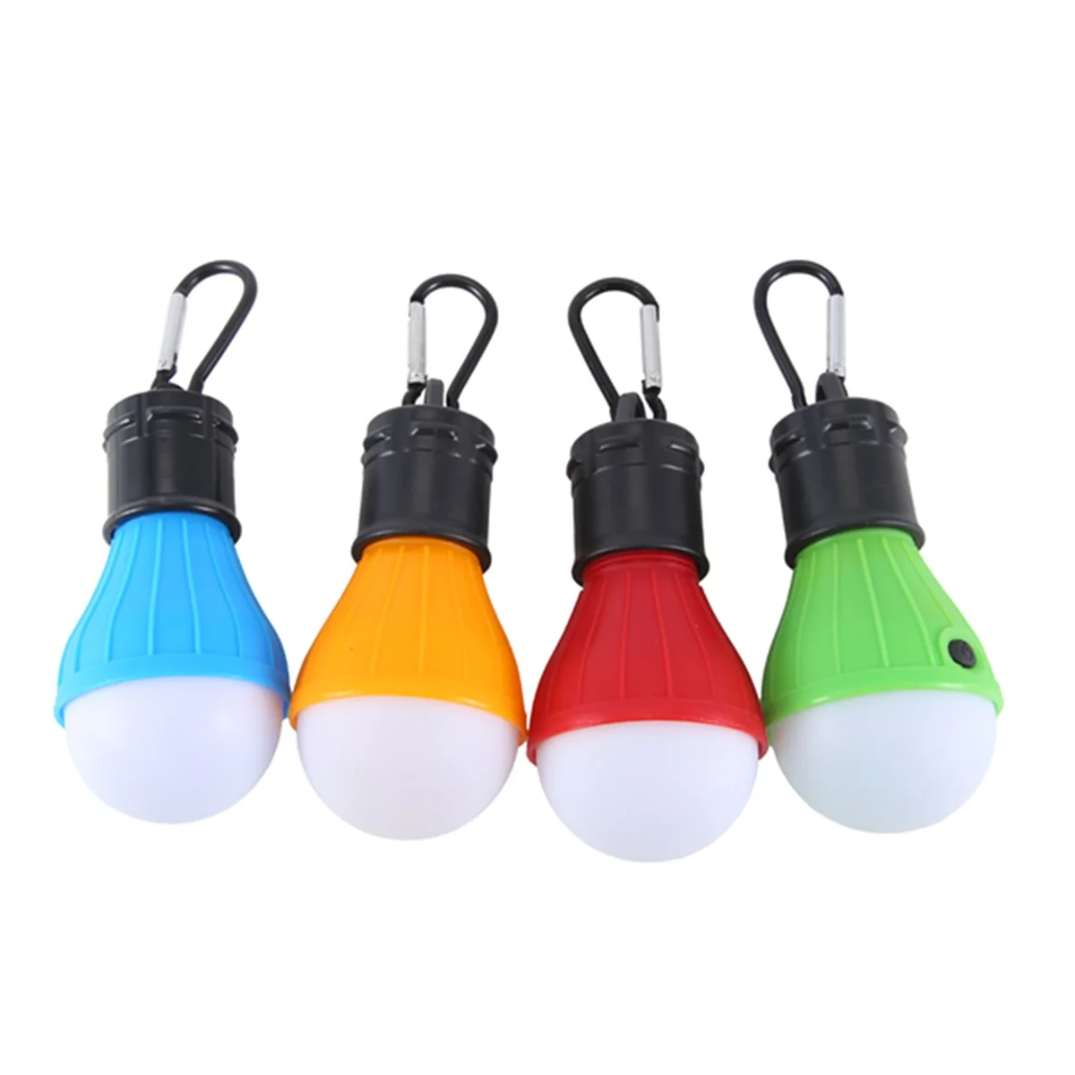 Paquete de 4 luces de camping con clip para tiendas de campaña