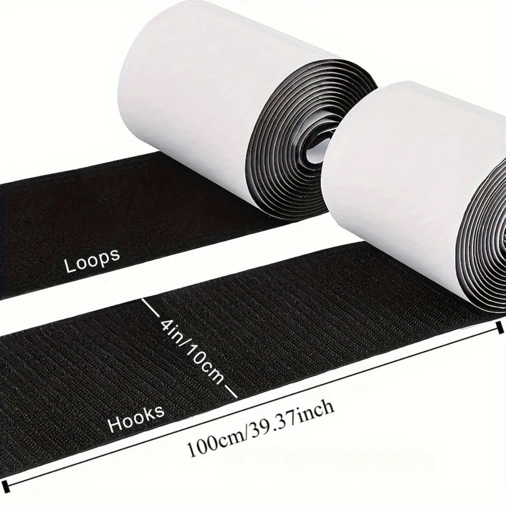 1Set/2Rolls 1/2/3meters Nylon Couch Cushion Non-Slip Grip Tape Adhesive Hook and Loop Strips for Fabric Outdoor Patio Cushions