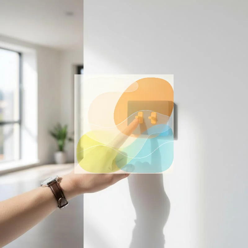 Double Button Light Switch Frame No Drilling Required Removable Non-Damaging Self-Adhesive Switch Cover for Wall Decor