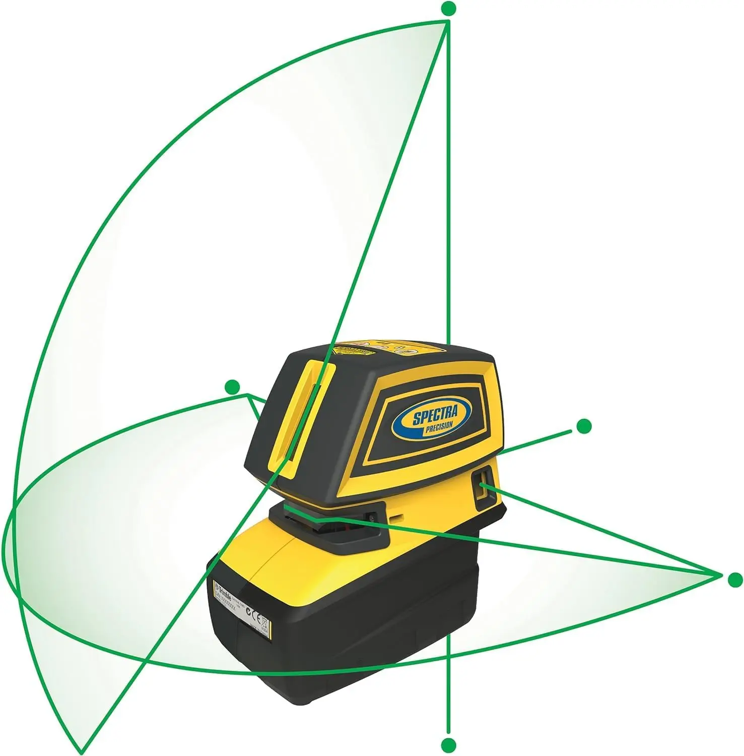 Spectra Precision LT52G Multi-Purpose Laser Tool with Green Beam Cross Lines and 5 Alignment Points, Automatic Self-Leveling