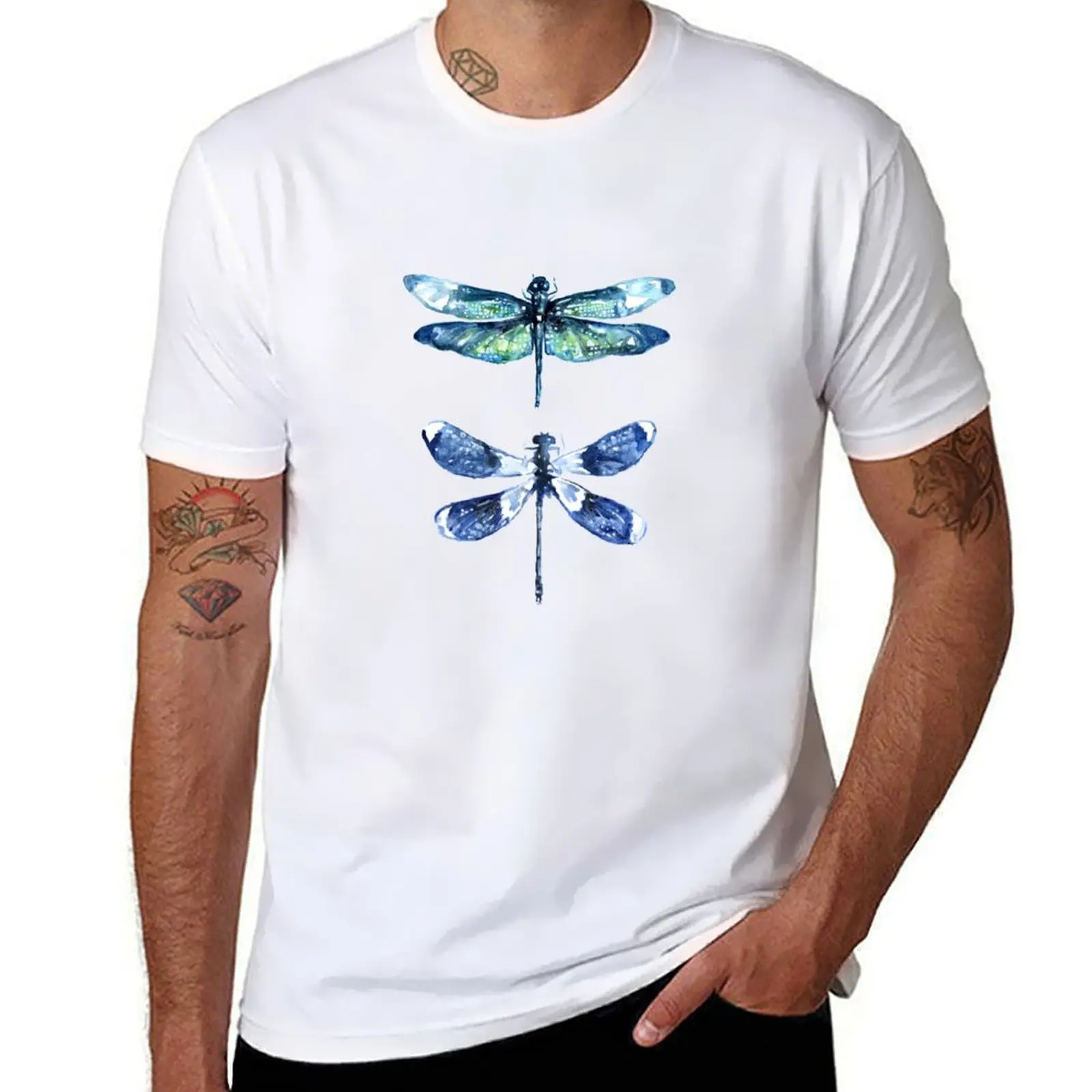 Dragonfly Wings T-Shirt plain anime tshirt graphic t shirt vintage blue lock men tshirt