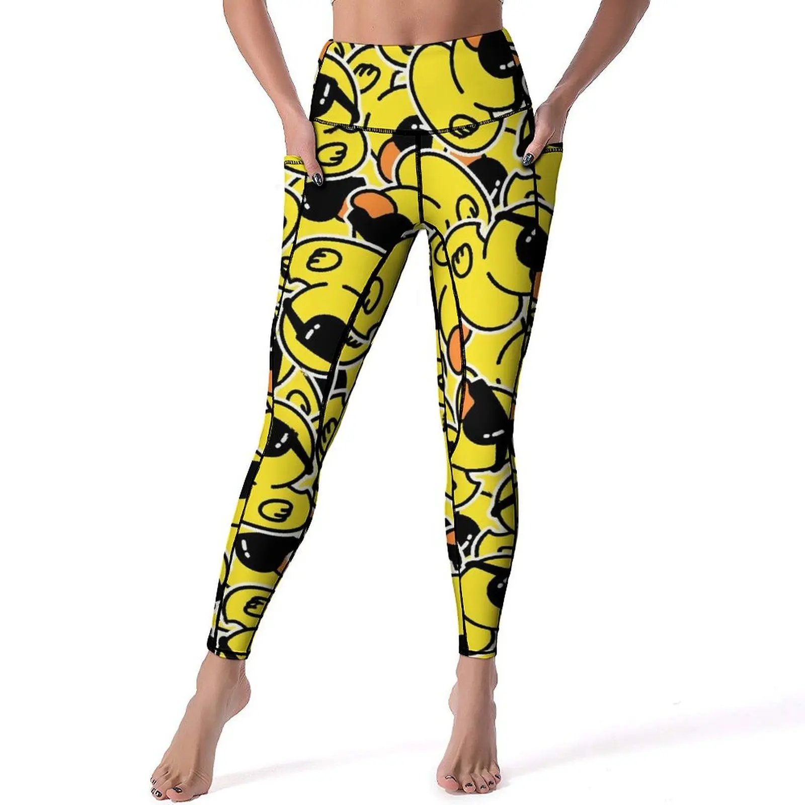 

Cool Ducks Leggings Sexy Cute Ducklings Fitness Running Yoga Pants High Waist Stretchy Sport Legging Breathable Printed Leggins