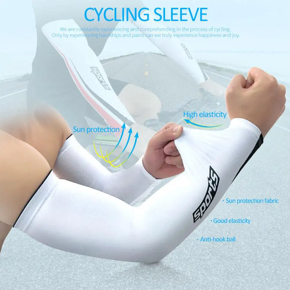 Arm Sleeve Uv Protection Breathable Ice Silk Fitness Arm Cover Sport Arm Sleeves Cycling Basketball