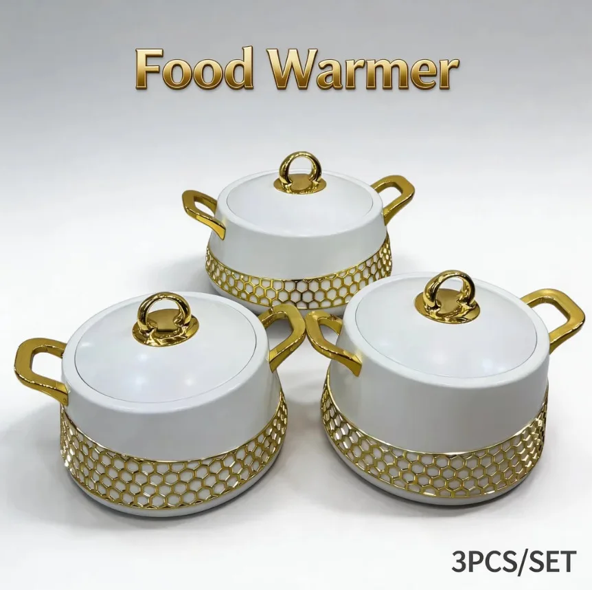 High-grade light luxury thermal insulation lunch box 3PCS 2L-2.5L-3L hot-selling thermal insulation tableware