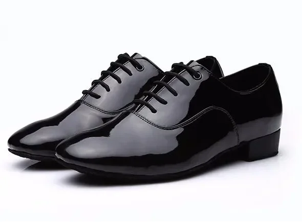 Discount New High Quality White Black PU Leather Men's Ballroom Dance Shoes/ Salsa Tango Dance Shoes/ Latin Dance Shoes Men