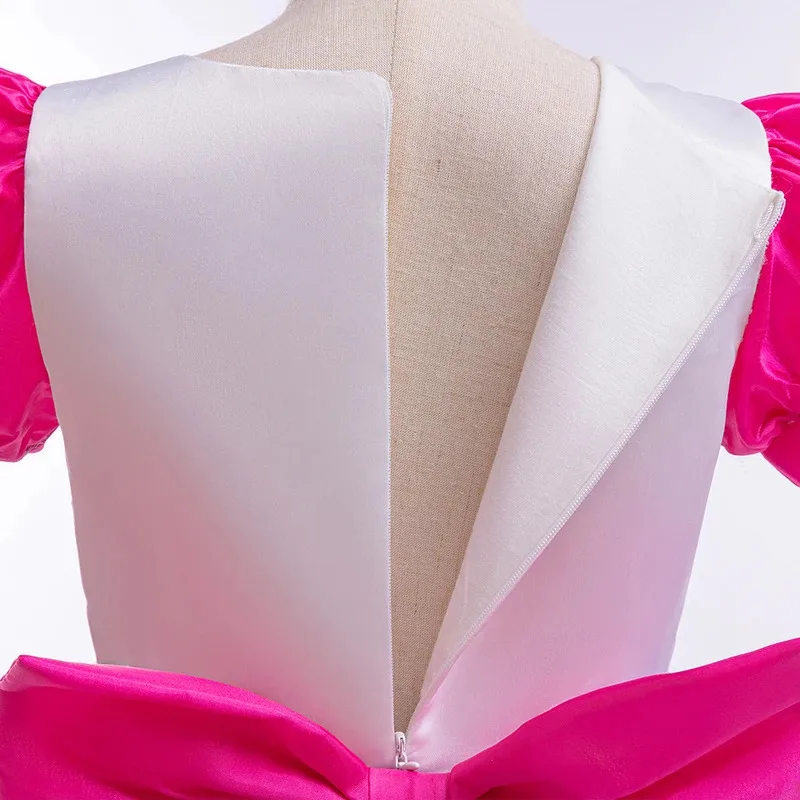 2 قطعة فستان الأميرة الفتيات مجموعة الكرتون غابي دمية رقيق نفخة الأكمام فستان شبكي مع القط عقال هالوين ملابس تنكرية للحفلات