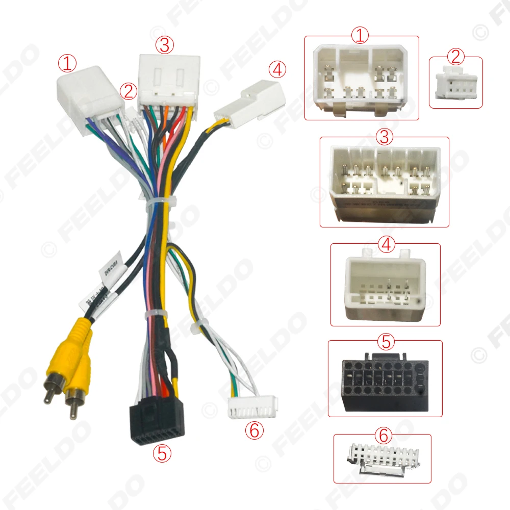 Car 16Pin Audio Power Wiring Harness Cable Adapter With Canbus For Geely Emgrand EC7 (14-16) Stereo Aftermarket Wire Cable