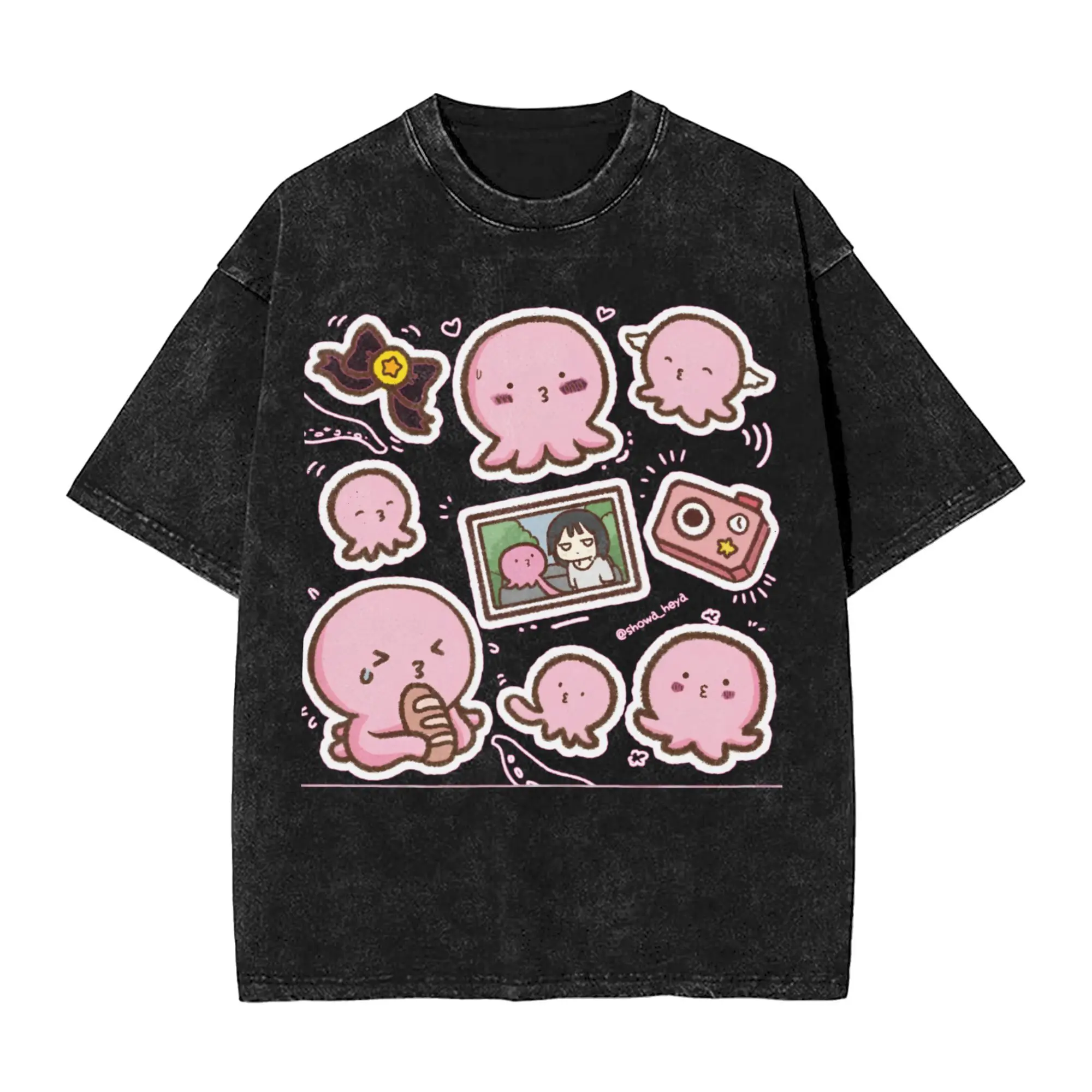 2025 Anime Takopi’s Original Sin Retro T Shirt Beach  Aesthetic T Shirts Cotton Harajuku Tee Shirt For Man Short Sleeve Tees