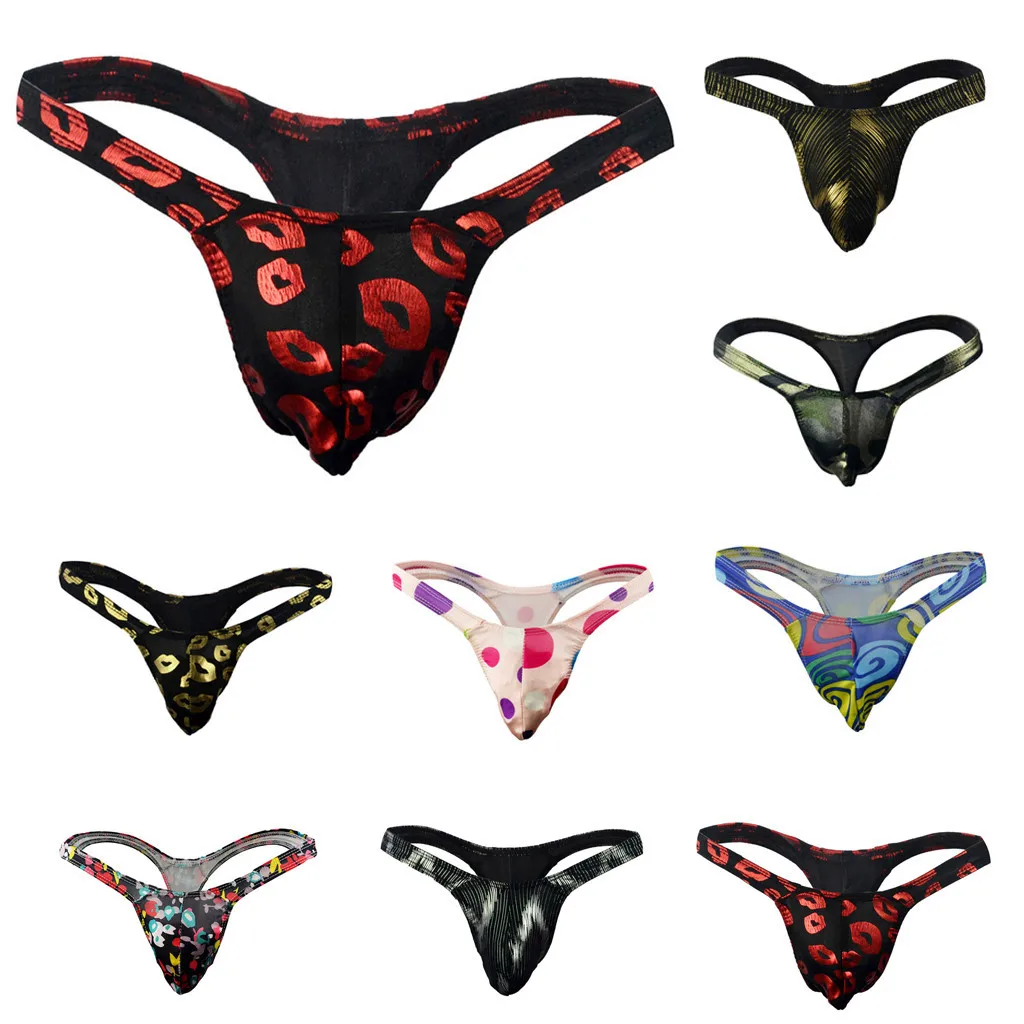 Fashion Printing Men Underwear Men Sexy Gay Underwear Men Thongs Erotic Panties Male Thongs G-strings Sissy Panties String