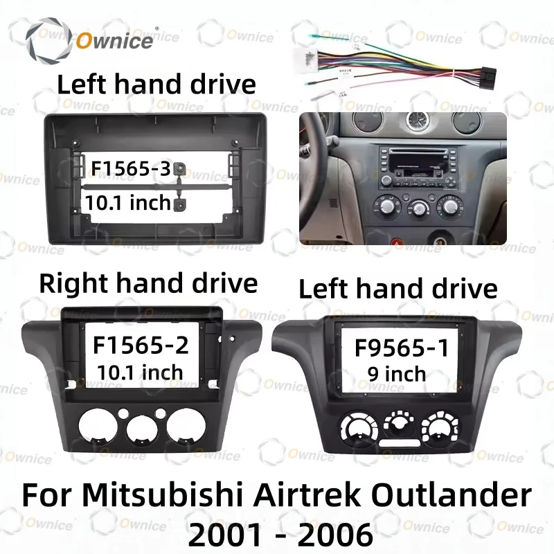 Ownice for Mitsubishi AIRTREK OUTLANDER 2001 - 2006 Car Radio Fascias Android GPS Stereo Player 2Din Head Unit Panel Dash Frame