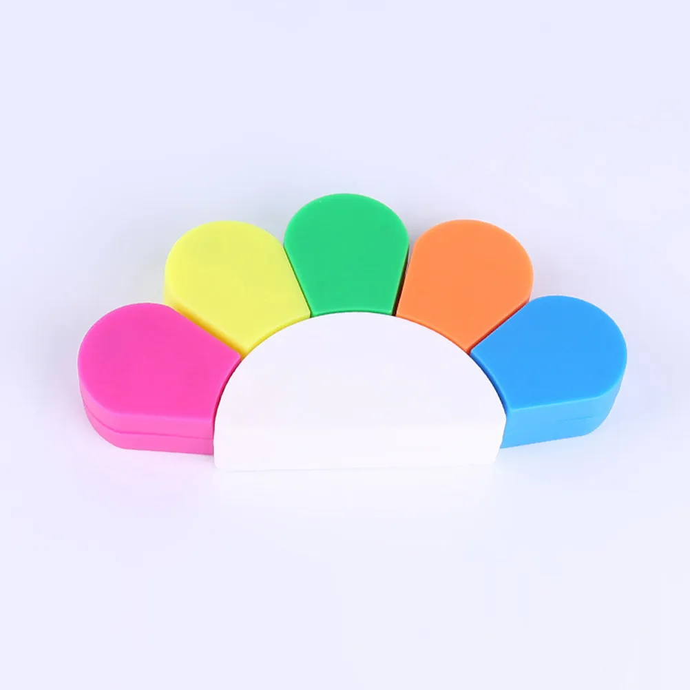 

5Sets Colorful Fluorescent Highlighters Creative Cartoon Shaped Plastic Study Marker Pens for Students Office Teachers Note