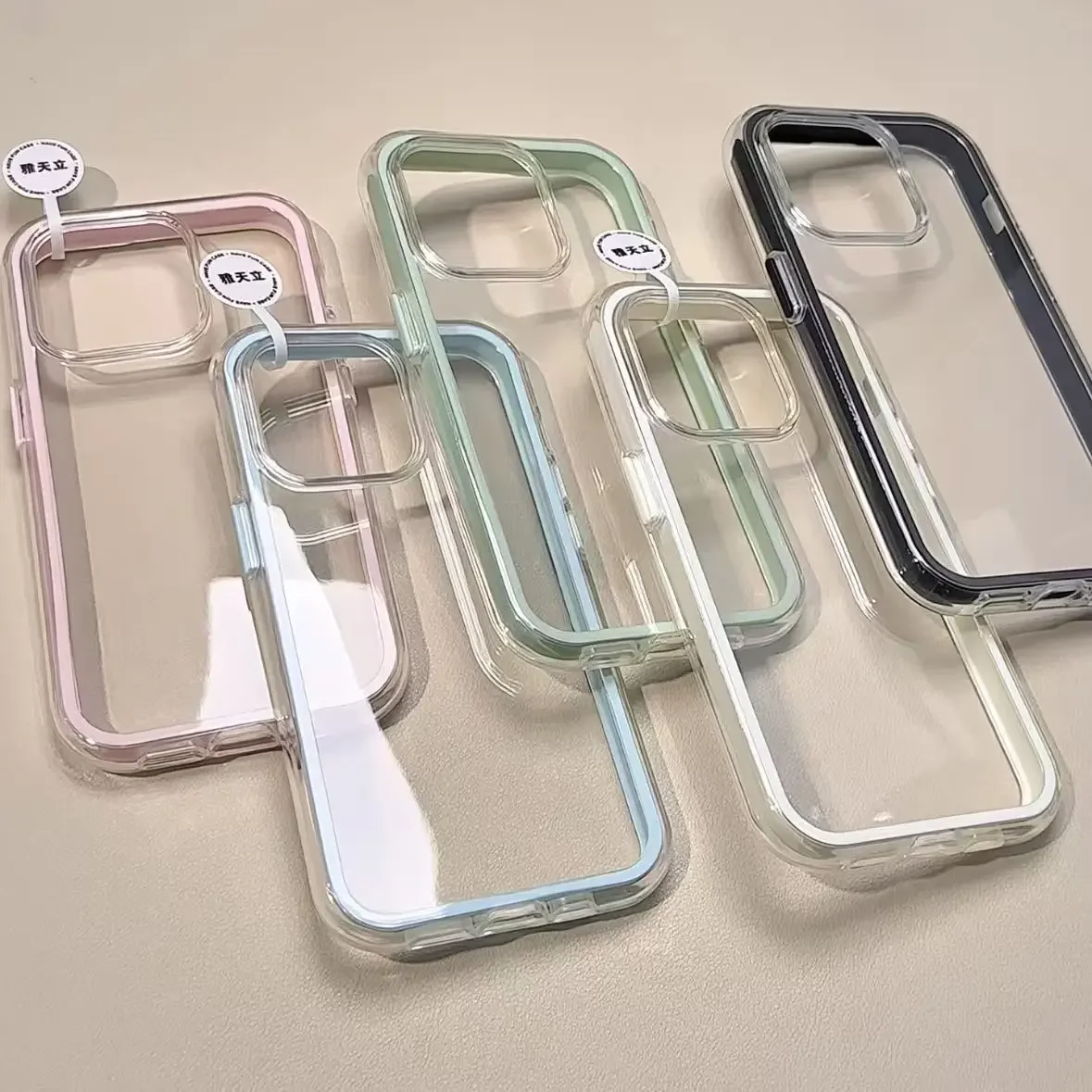 Luksusowe etui na telefon w pastelowych kolorach z ramką do Samsung Galaxy S26 Ultra S25 S24 S22 S23 Plus FE…