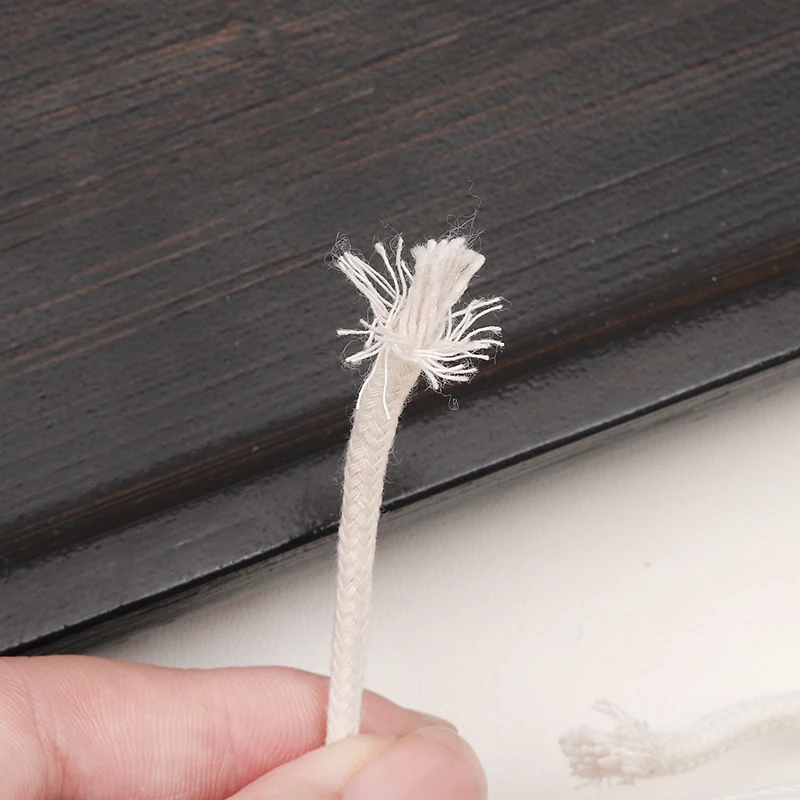 

3mm 4/10M Ivory Colored Cotton Cords Suitable For Crafts Decorative Rope Hand-Woven Beaded Rope Pendant Accessories