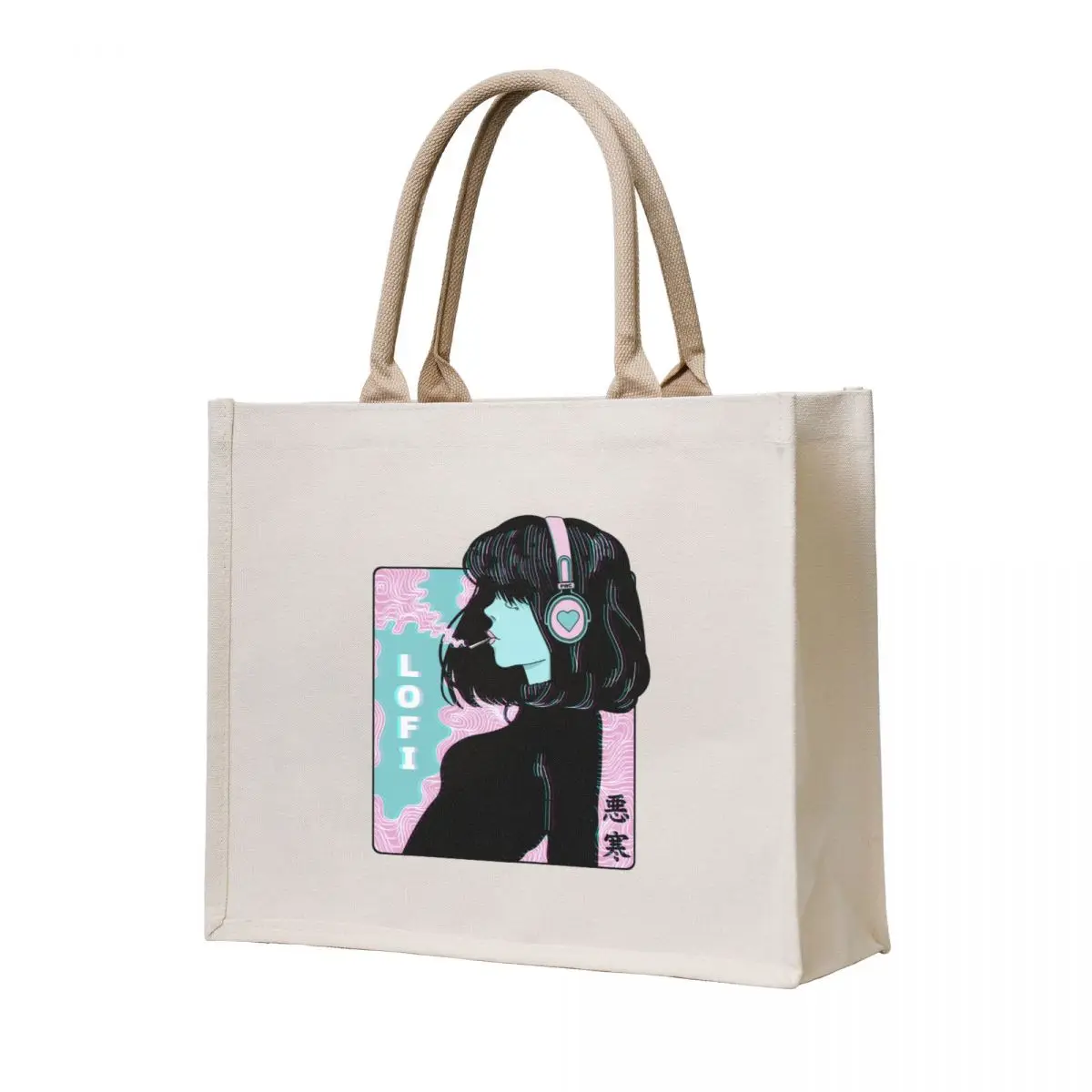 

Chill lofi heart Tote Bag bag luxury women Eco bag Shopping bags shopping
