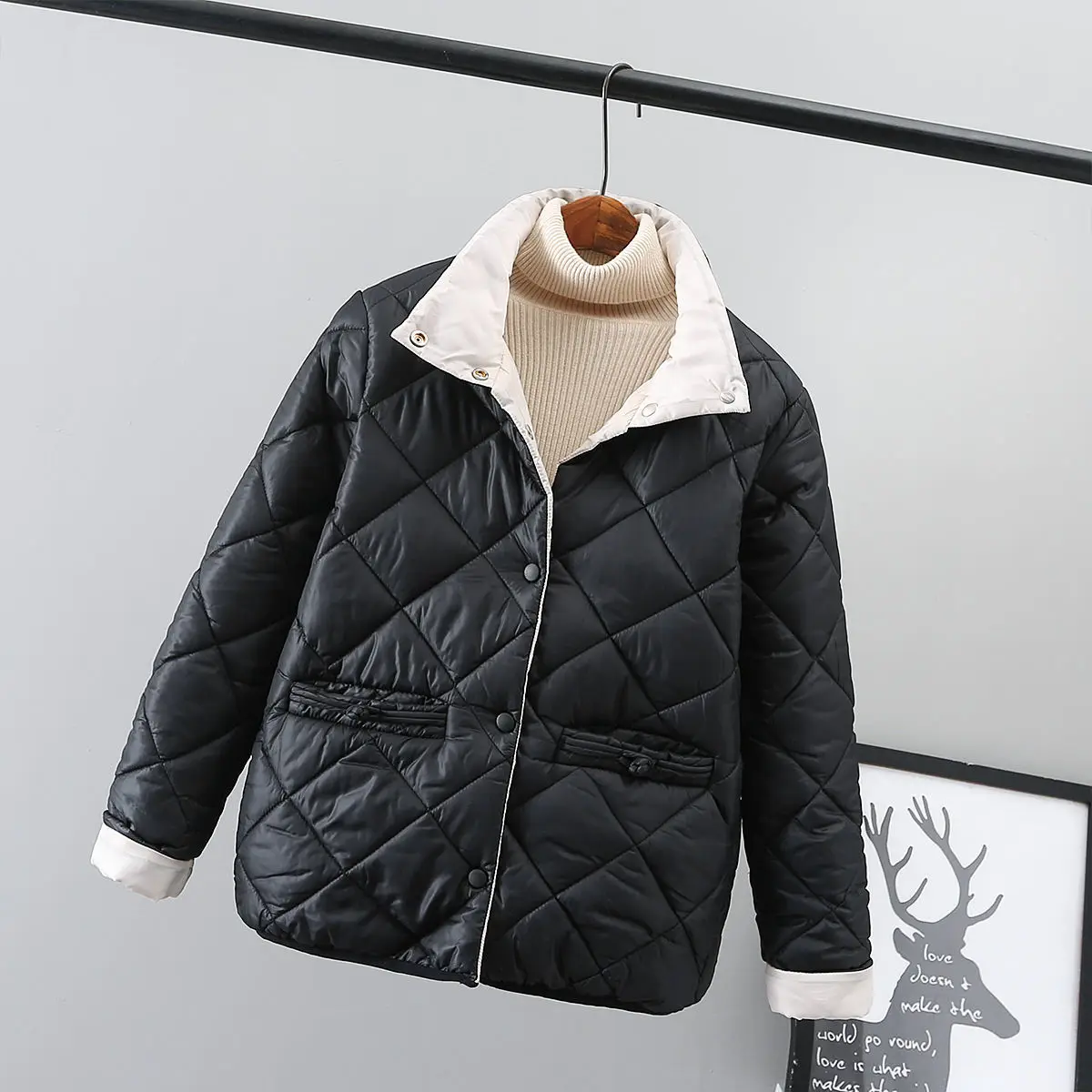 

Female New Short Down Cotton Coat 2023 Winter Korean Loose Lightweight Baseball Coat Top Net Red Women's Cotton Jacket Cardigan