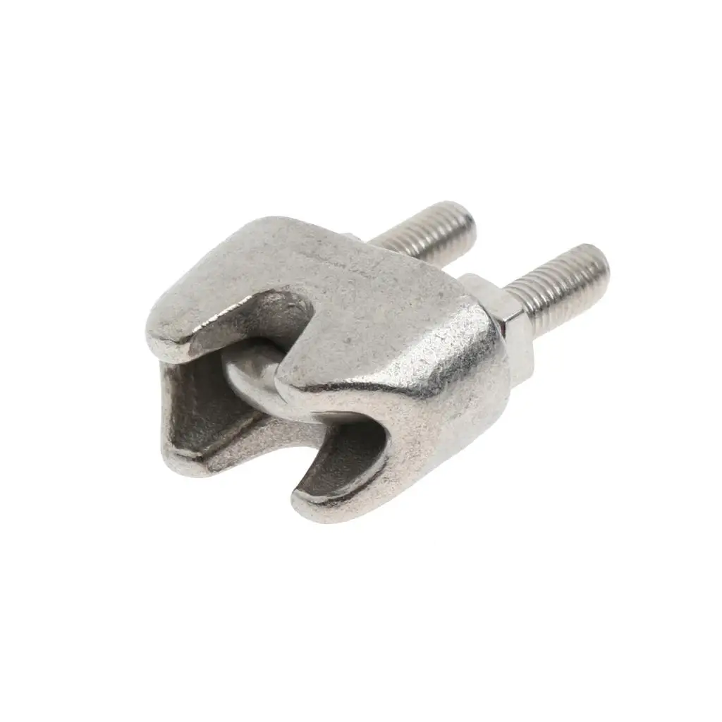 U Shape Bolts Wire Rope Clips Saddle Clamps Cable Set for Boat Rigging Marine Stern Eye