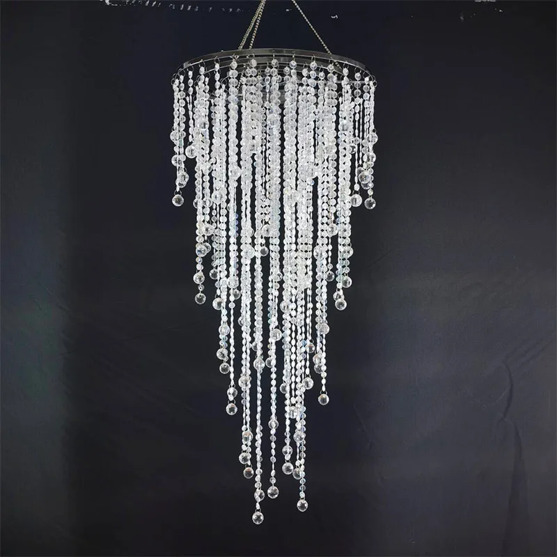 Vintage Romantic Branch Acrylic Beaded Single Head Chandelier, Light Luxury Wedding Wedding Decoration Chandelier Ornament
