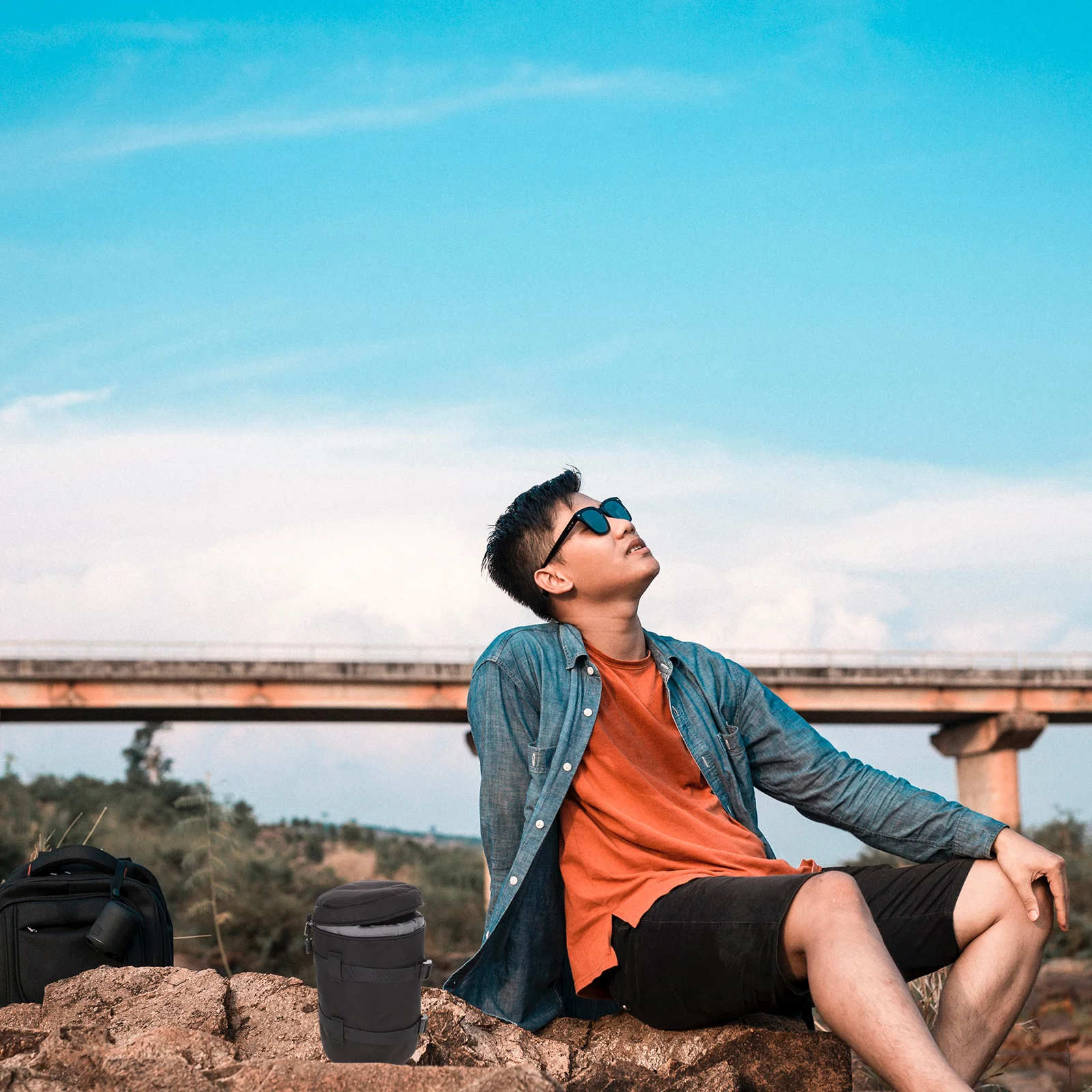 

Camera Lens Pouch Premium Pu Lightweight Anti-Shock Waterproof Protection For Lens Storage Bag Portable Case Camera