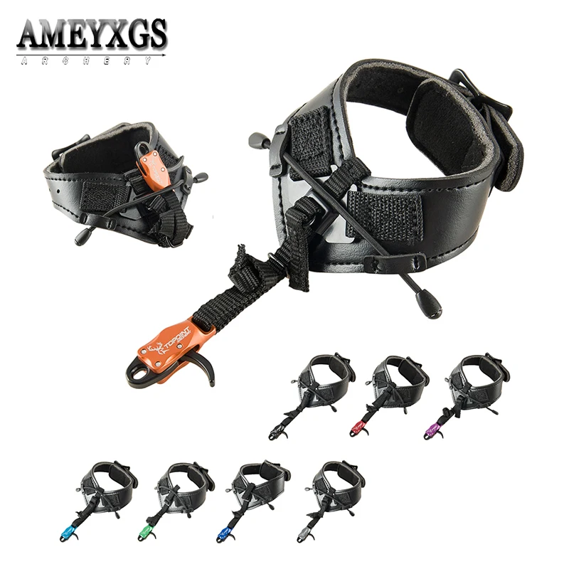 TP435 Compound Bow Release Archery Release Wrist Aid 360° Caliper Adjustable Trigger L/R Hand Shooting Hunting Bow Accessories