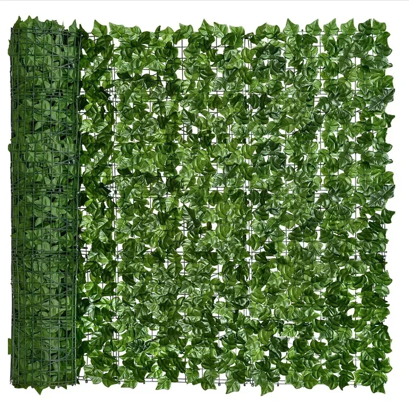 

Artificial Ivy Fence Plant Grass Wall Panel Faux Green Leaf Hedge Privacy Screen Indoor Outdoor Home Garden Balcony Decoration