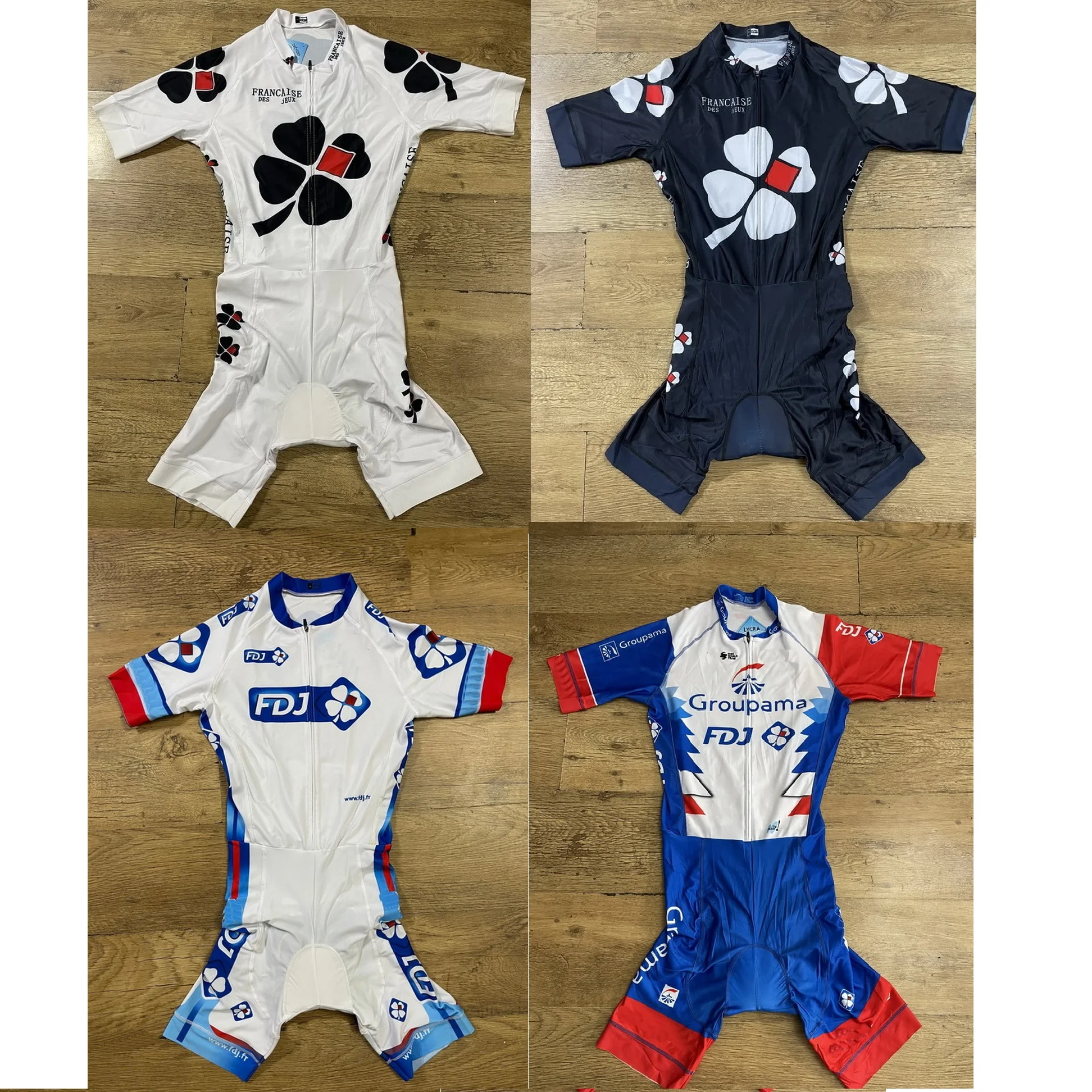 

Комбинезон LASER CUT 2016, белое боди FDJ TEAM, короткий велосипедный трикотаж, одежда для велосипеда Maillot Ropa Ciclismo
