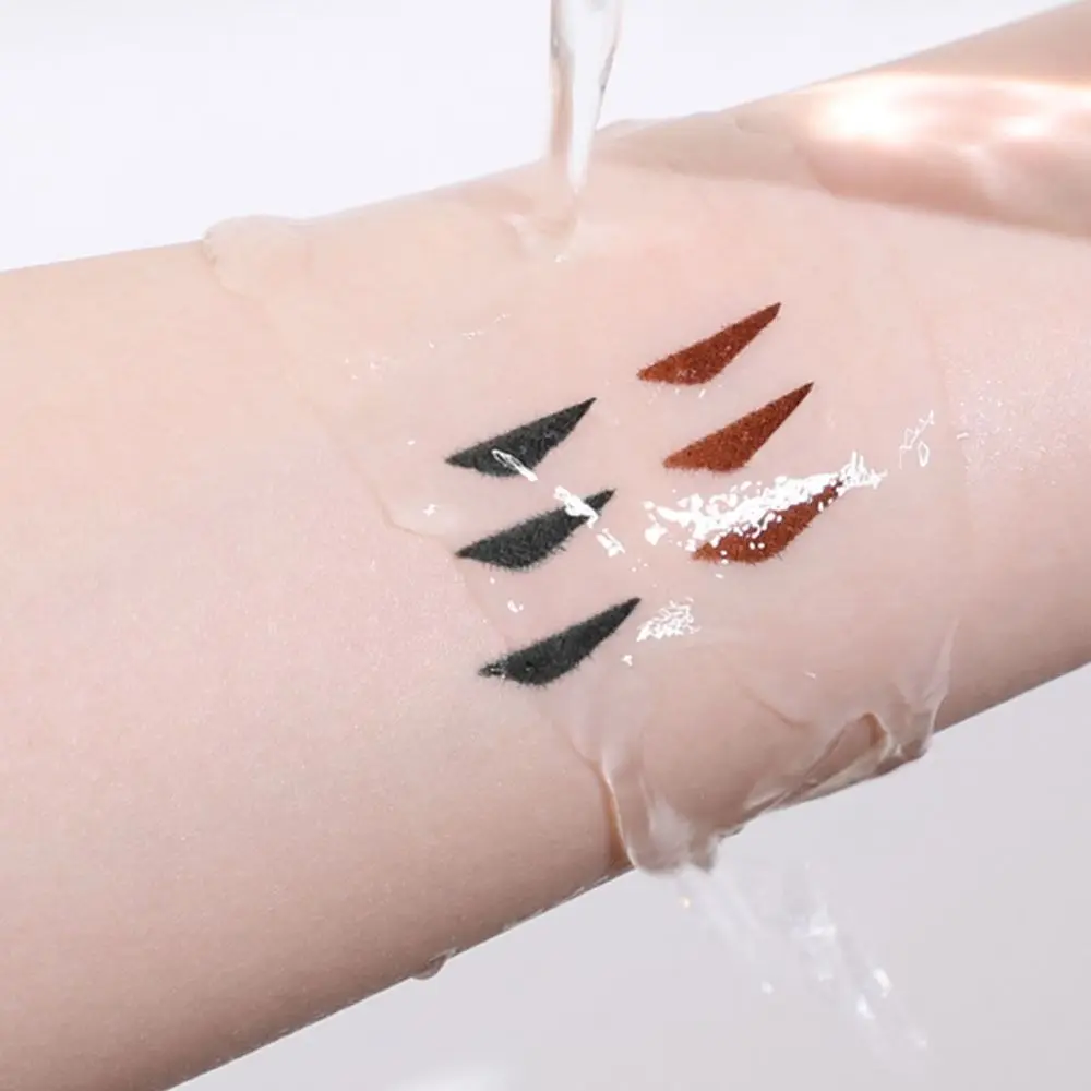 新しい防水アイライナースタンプ長持ち黒色アイライナースタンプ速乾回転式アイライナースタンプペン