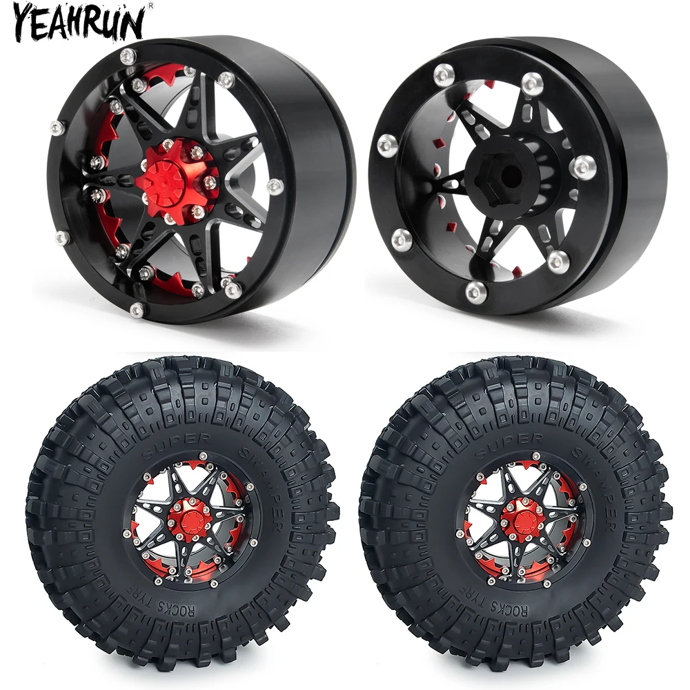 

Колесный обод YEAHRUN 2,2 дюйма, резиновая шина для 1/10 Axial SCX10 90046 Wraith 90053 RBX10 AXI03005, детали для машин на гусеничном ходу