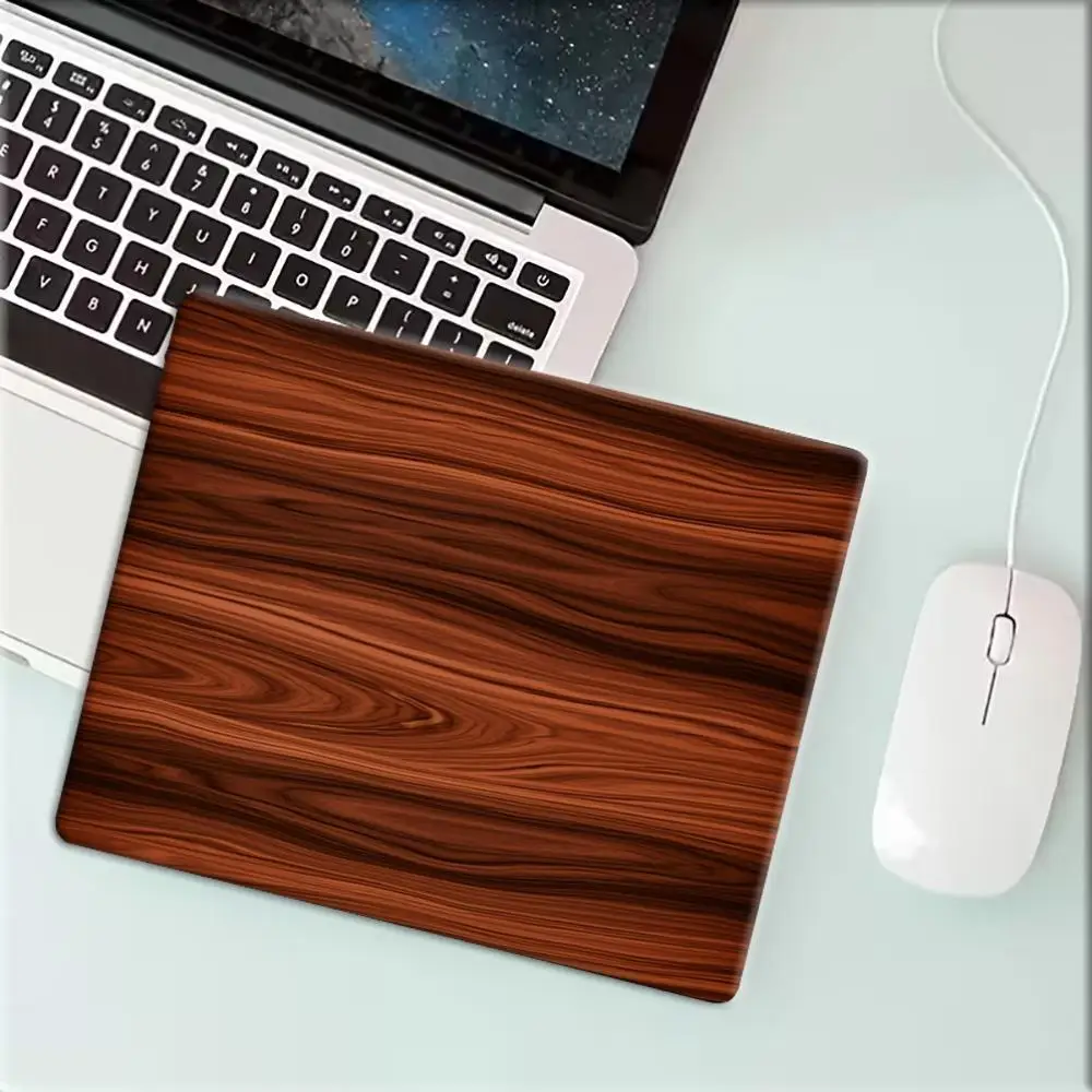 Wood Grain Texture Small Mouse Pad 22x18 25x29 Anti Slip Rubber Base Vintage Wooden Desktop Mousepad Gaming Laptop Desk Cushion