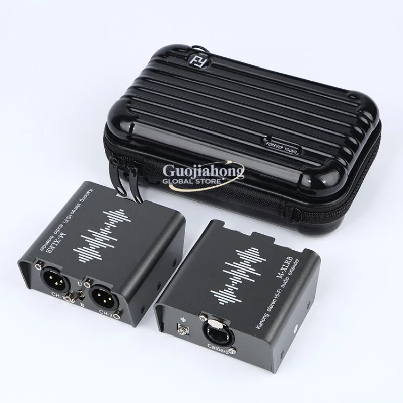 2-Channel XLR Extender, Audio to Network Cable RJ45 Transmitter, Bidirectional Receiver Mixer 2