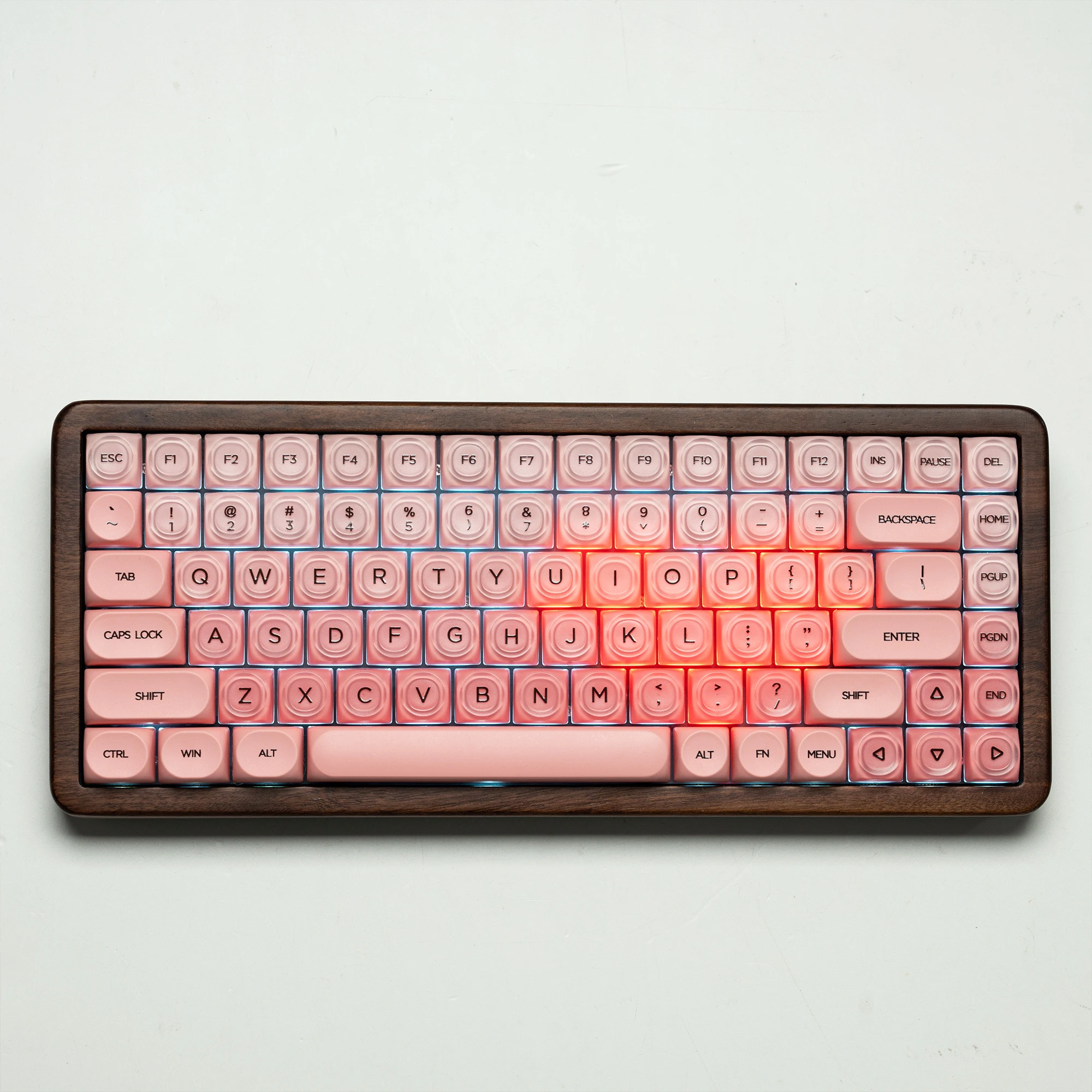 

Womier WD75 V2 Pink Liquid Foundation 75% Клавиатура с деревянной игровой клавиатурой QMK/VIA Трехрежимная беспроводная механическая RGB с возможностью горячей замены