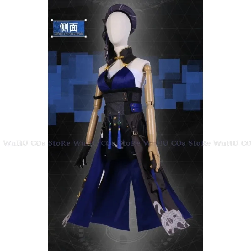 Juego Wuthering Waves Yangyang disfraz de Cosplay traje Cool Unifrom vestido peluca sombrero juego de rol traje de fiesta de Halloween Womenv;2,r'6;t.
