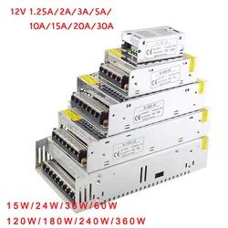 DC 12V 1A 2A 3A 5A 10A 15A 20A 30A AC 110V 220V Transformator zasilający Przełączający sterownik LED do adaptera przełącznika światła paskowego