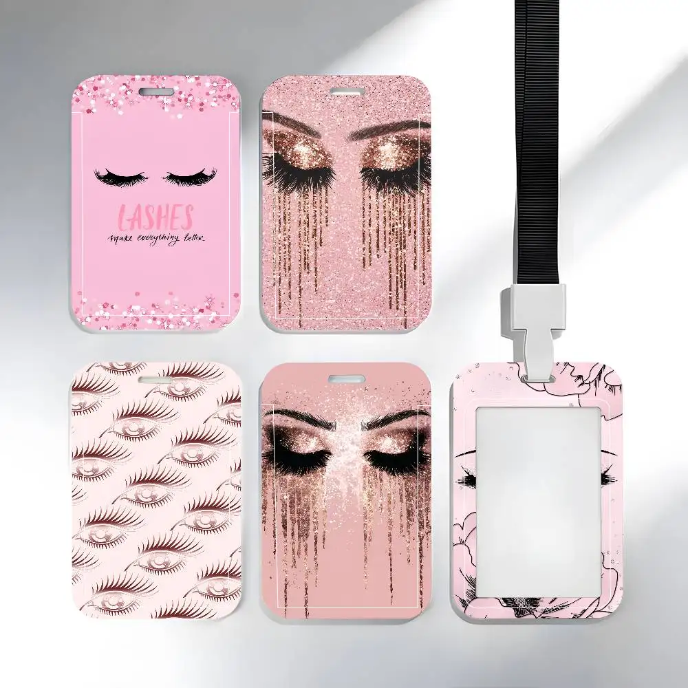Beauty Makeup Eyelash Lanyard Card Holders Student ID Card Holders Neckband Card Holders Access Control Accessories Gifts