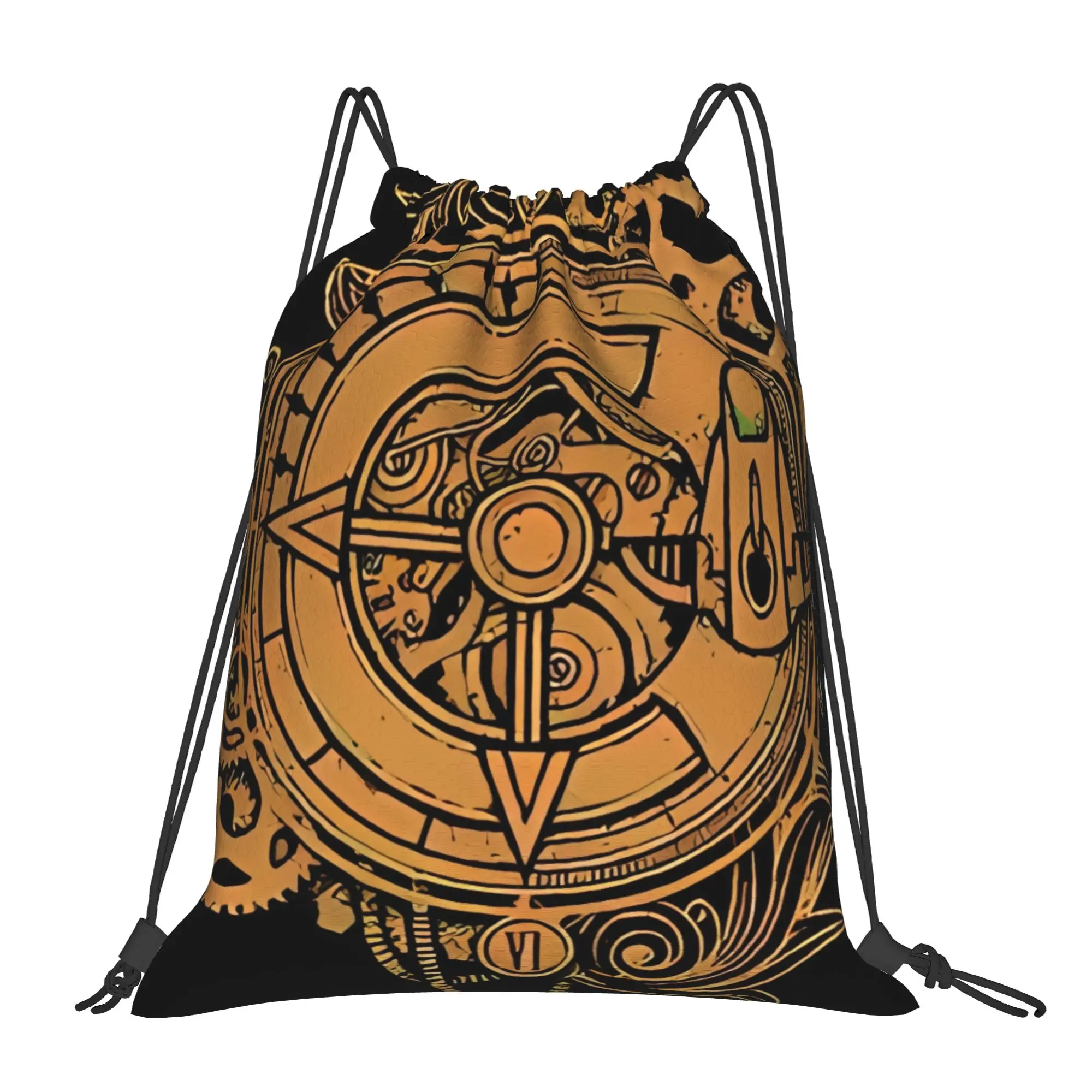 C-Chrono Trigger Clock Epoch Portable Hiking Drawstring Bags Riding gym Backpack gift Storage Backpacks