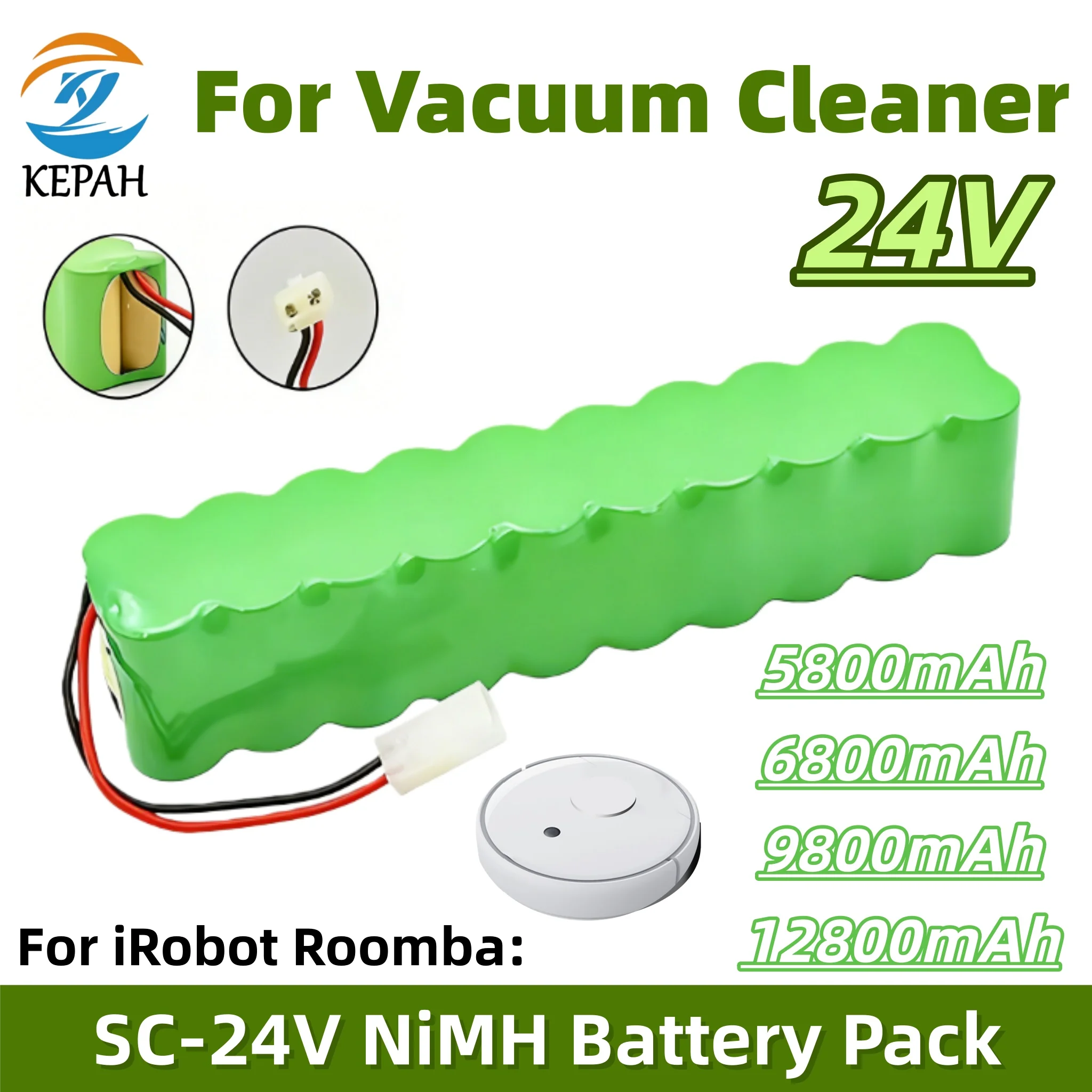 

24V 5800-12800mAh SC NiMH Battery｜Replacement for Rowenta RH877501/RH8779 Vacuum Cleaner