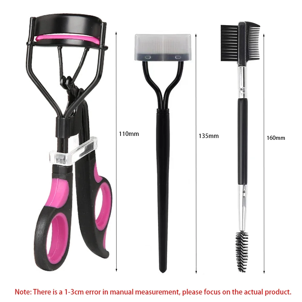 Eyelash Curlers Eyebrow Brush Kit For Women Eyelashes Comb Seperator Lash Mascara Wands Brushes Makeup Tool With Silicone Pads