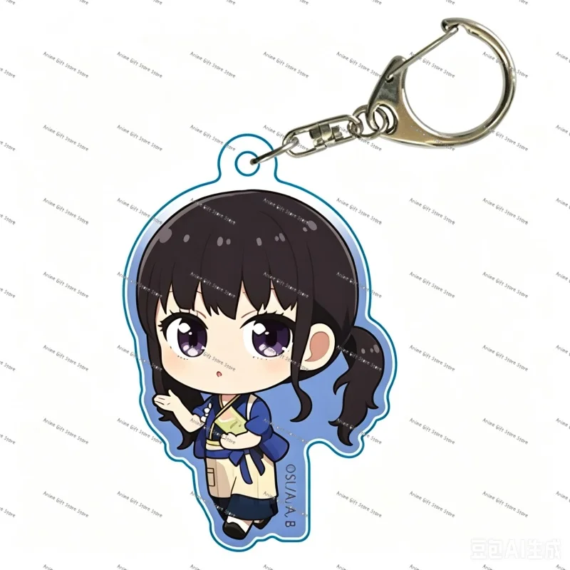 6cm Anime Lycoris Recoil Bag Acrylic KeyRing Anime Cell Phone Pendant  As A Gift For Fans Exquisite Product Keychain Wholesale