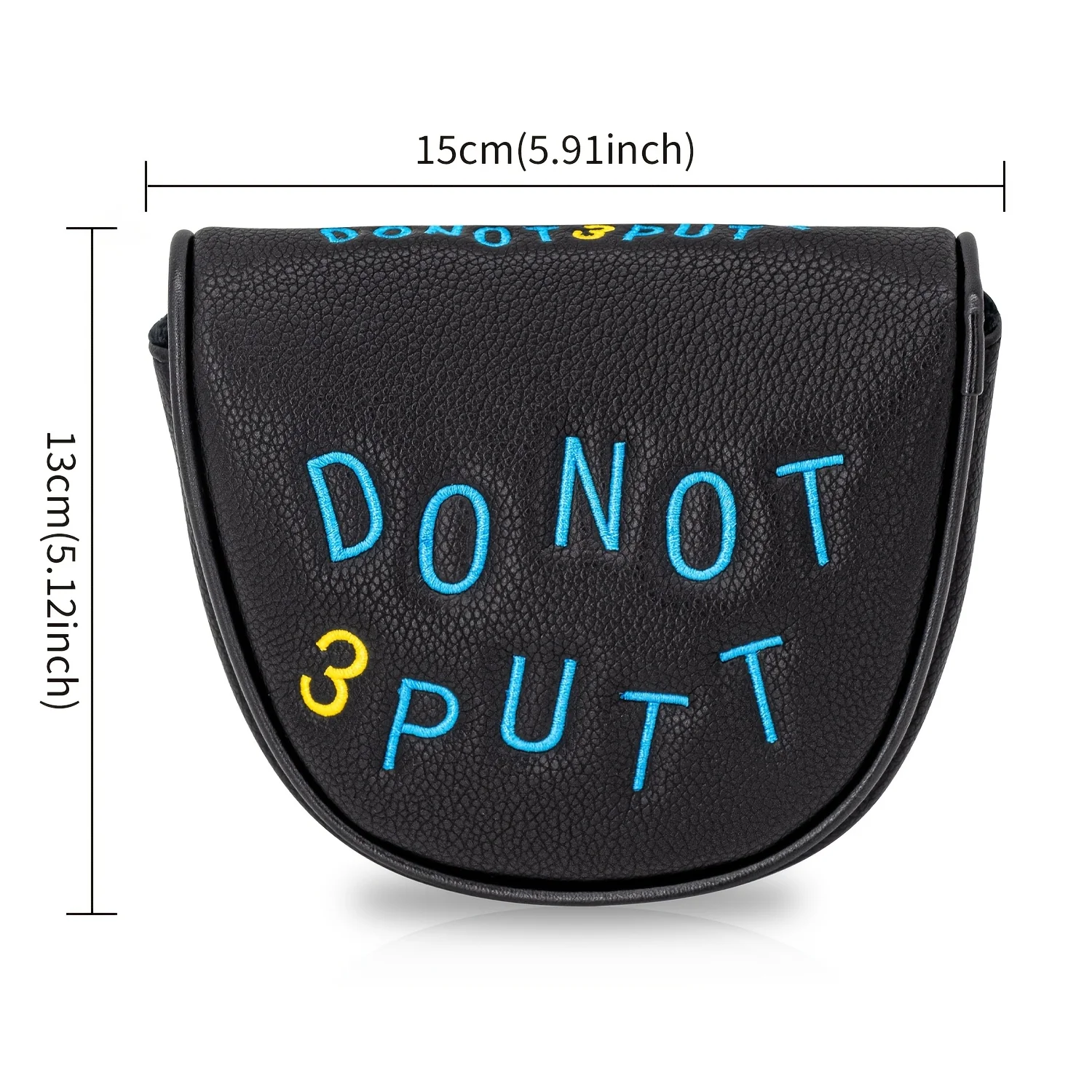 1pc Don't Put Style Club Head Cover, Golf Putter Club Head Cover, Half Circle Putter Head Cover, image 6