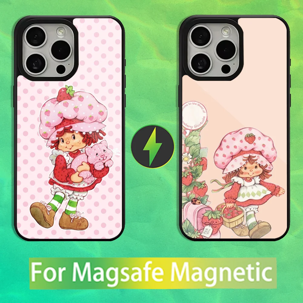 

Cute S-Strawberry S-Shortcakes Phone For iPhone 16,15,14,13,12,11,Pro,Max,Plus,Mini,Magsafe,Magnetic Wireless Charging Case