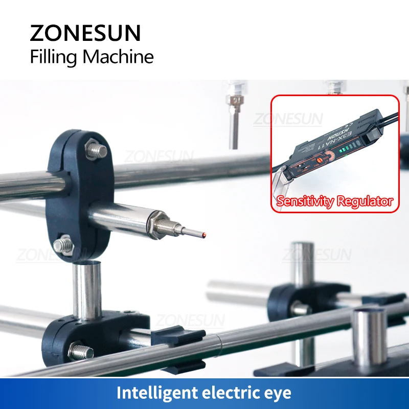 ZONESUN Small Production Line Liquid Filling Machine Peristaltic Pump Conveyor Bottle Jar Drinks Water Juice ZS-DTPP100C4