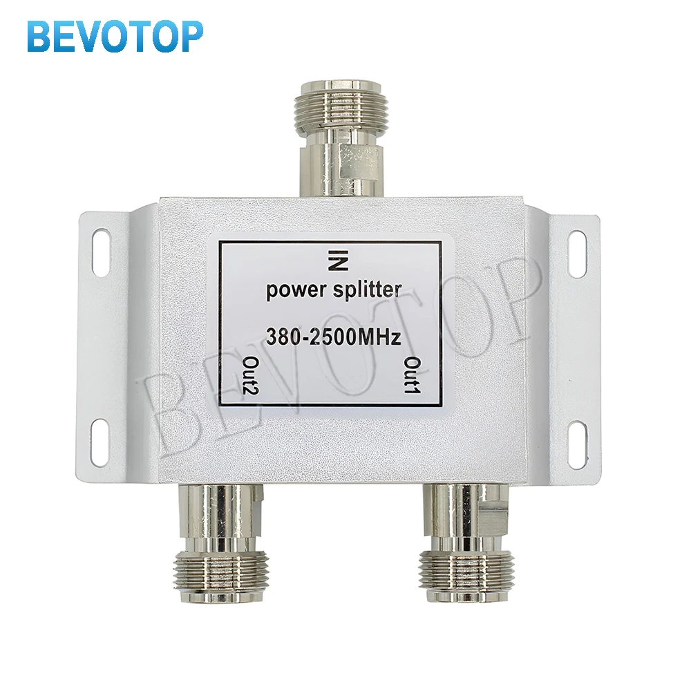 BEVOTOP N-Type Two-Power Divider RF Splitter 380MHz-2500MHz 2.4G 5.8G One-Point Two-Power Radio Frequency Divider