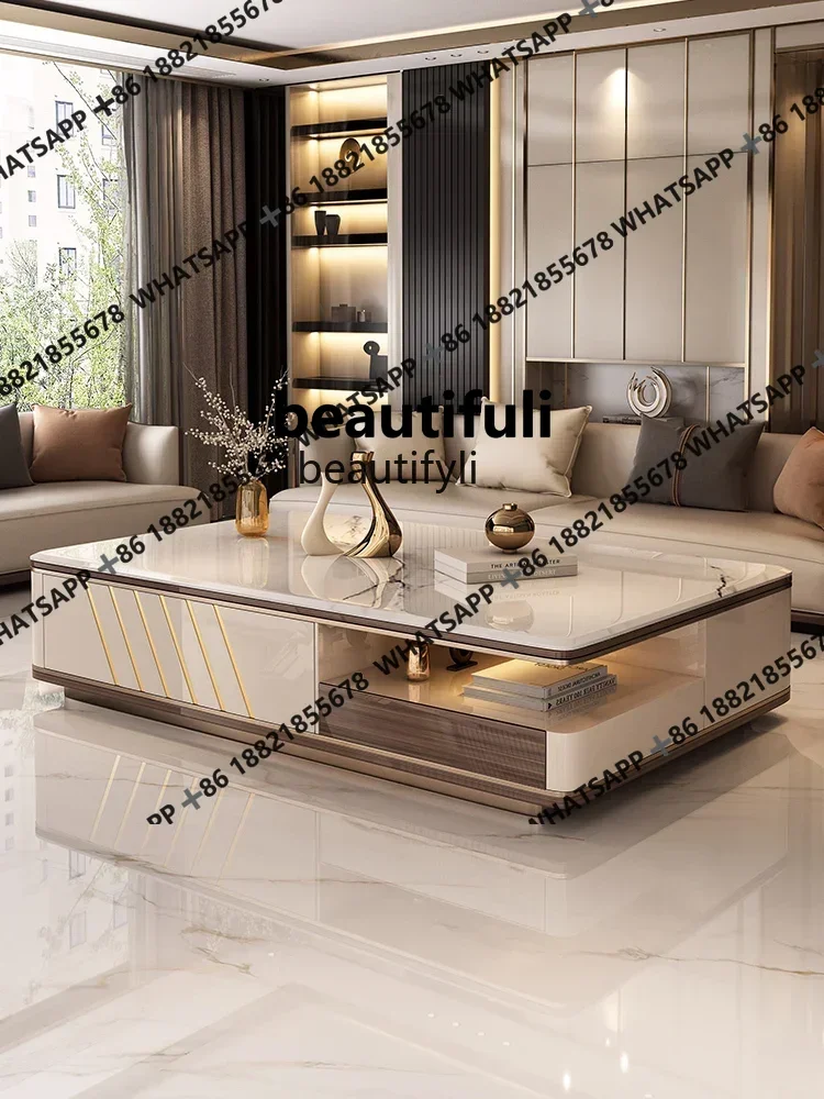 xxxzLight luxury modern simplicity plus rectangular coffee table advanced living room home new combination