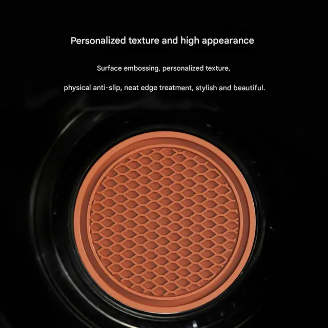 New Car Cup Holder Anti-Slip Silicone Insert Coaster Mat Universal Car Accessories Black Fit For Most Cars 6