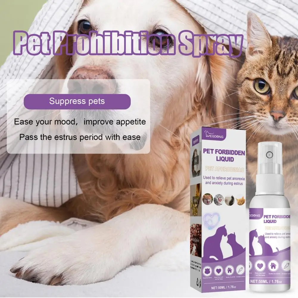 Great Pet Prohibition Spray Prevent Howling Improve Appetite Lightweight Cat Calming Pheromone Travel Spray