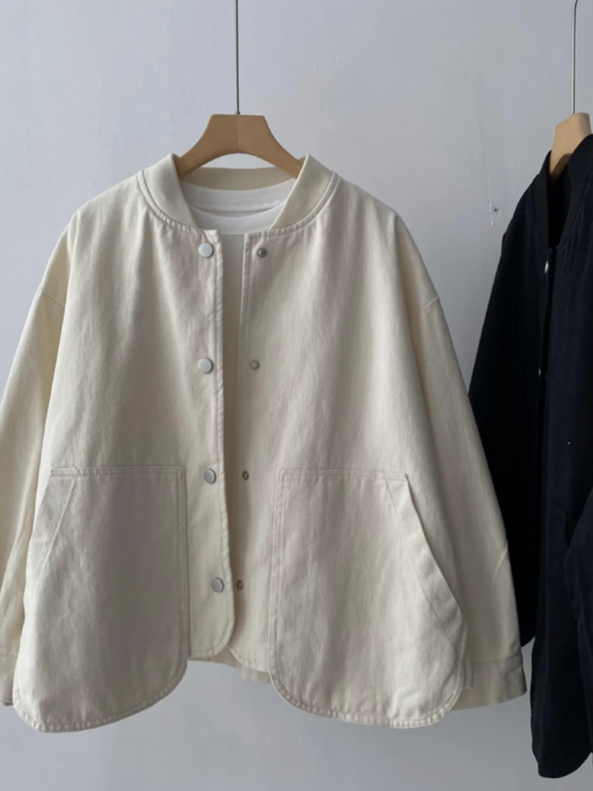 

Ретро-куртка в рабочем стиле для женщин: свободная, повседневная, универсальная, с одной пуговицей, на каждый день, с длинными рукавами