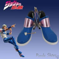 JoJo'sBizarreAdventure Jonathan Johnny Cosplay buty Anime niebieskie buty Joestar przebranie na karnawał rekwizyty dla impreza z okazji Halloween