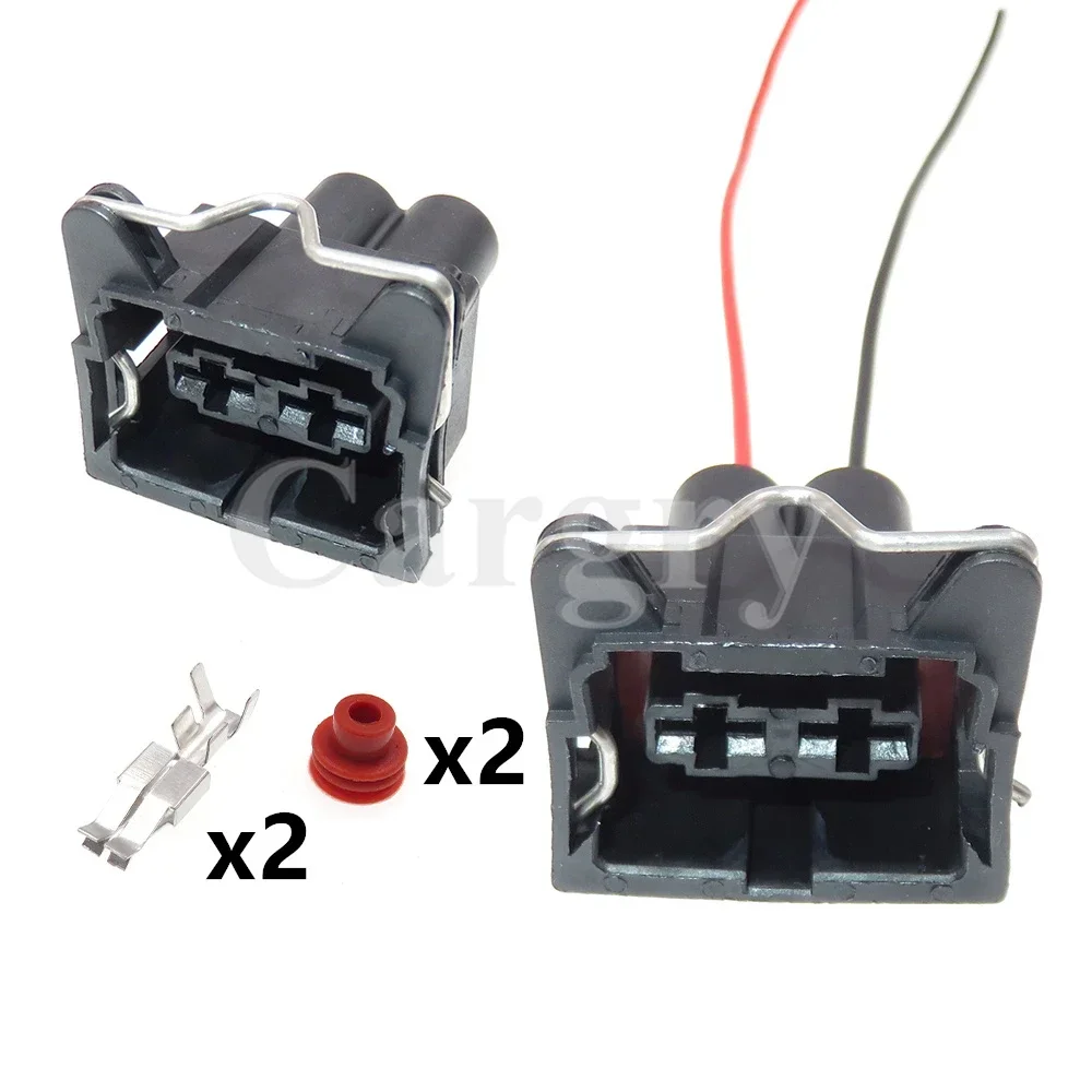 1 Set 2P AC Assembly Automobile Parts Car Horn Large Current Wire Harness Plug Auto Cable Waterproof Socket for VW